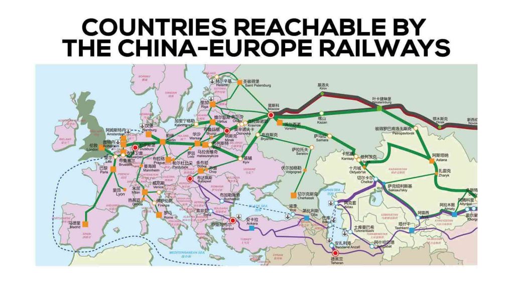 chemin de fer chine-europe